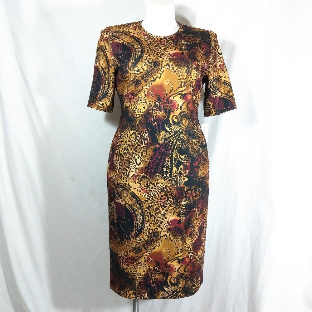 NWT Jones Studio Leopard Print Paisley Dress